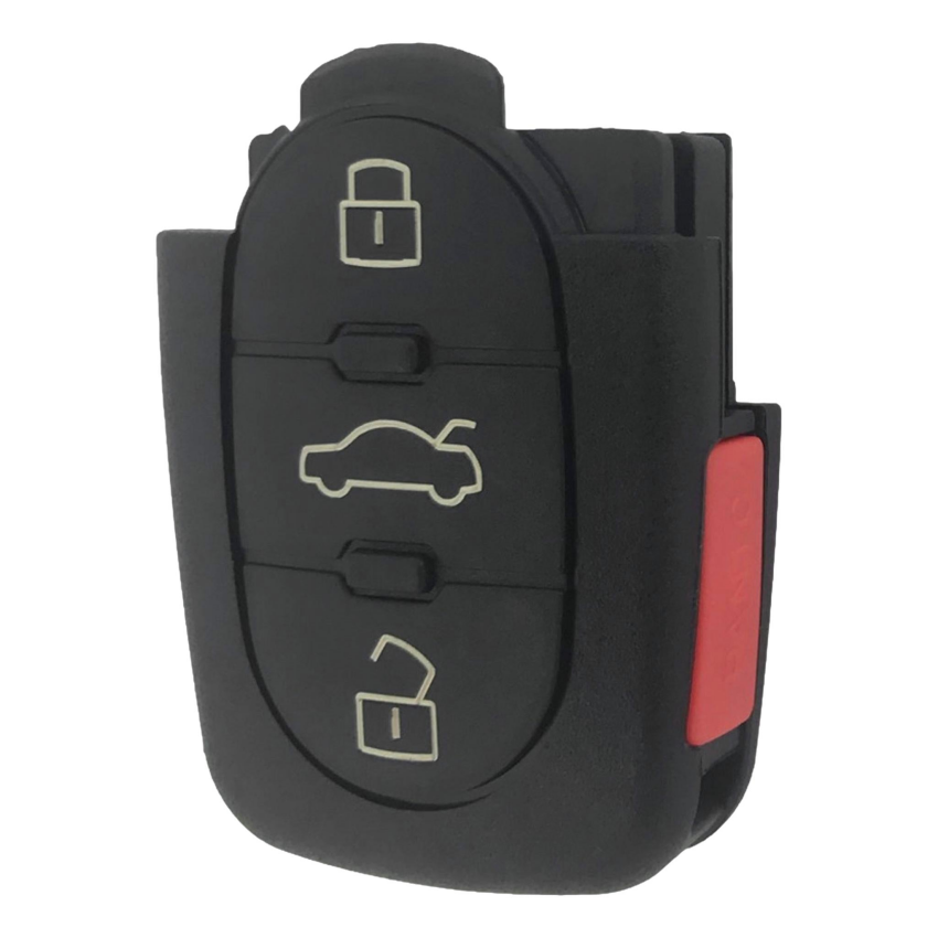 Audi 4 Button Flip Key Shell With CR2032 Battery Holder