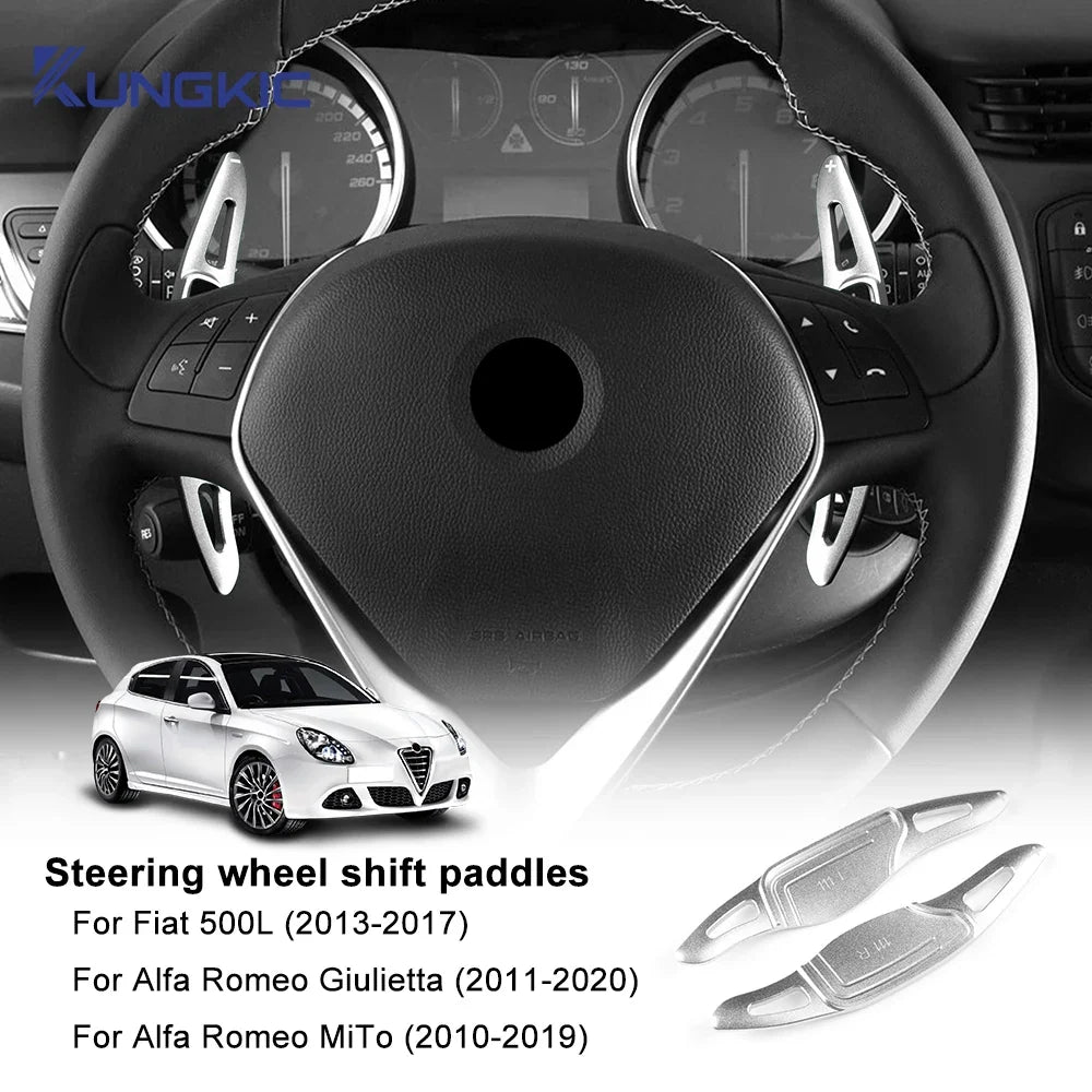 Steering Wheel Shift Paddle Extensions for Alfa Romeo Giulietta MiTo Fiat 500L 2011-2019/Fiat