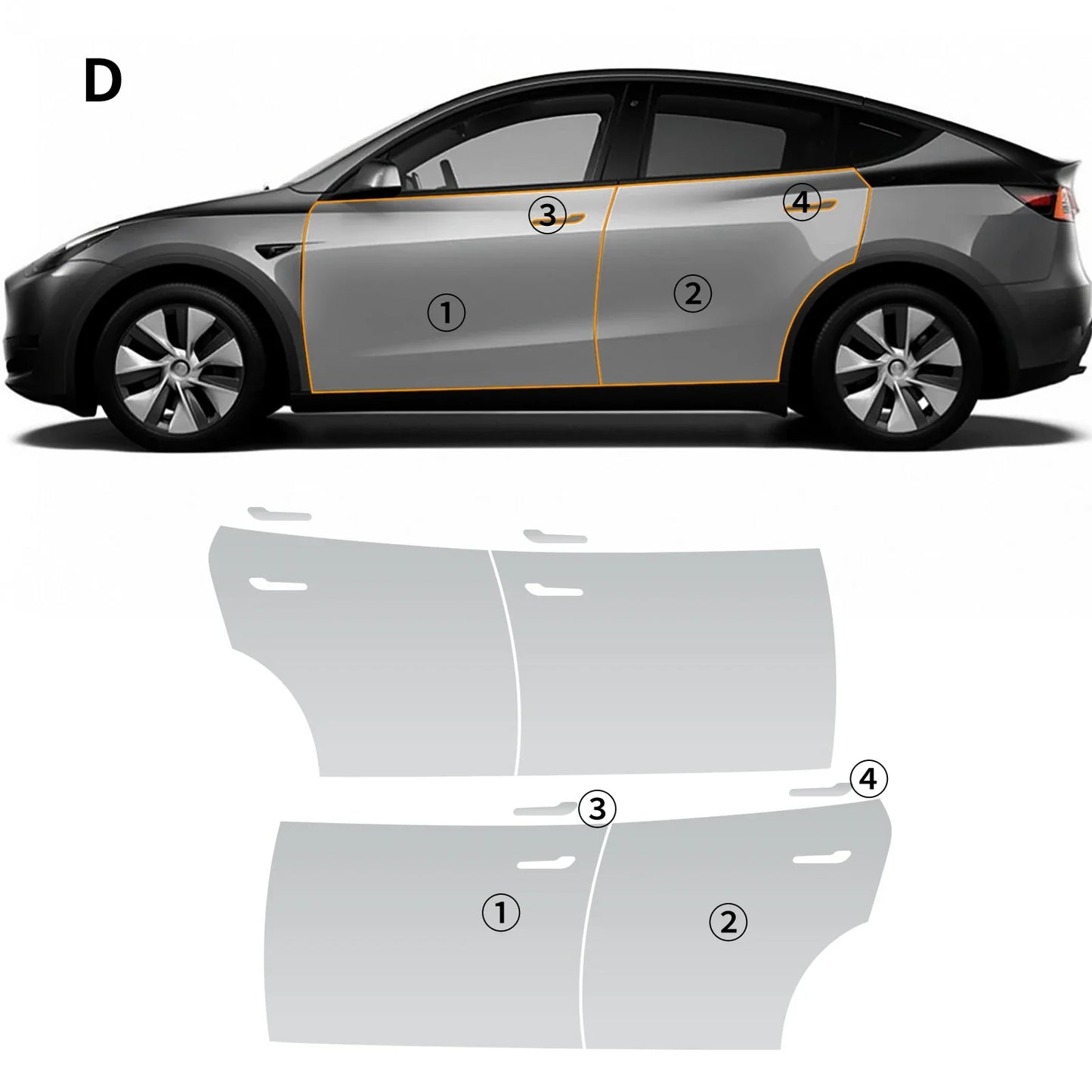 Precut PPF for Tesla Model Y (2020–2024) | 9-Mil TPU Paint Protection Film Clear Bra