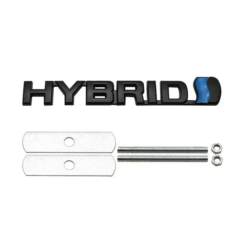 Metal HYBRID Front Grille & Trunk Badge Emblem for Toyota Land Cruiser / Camry | Decal Sticker