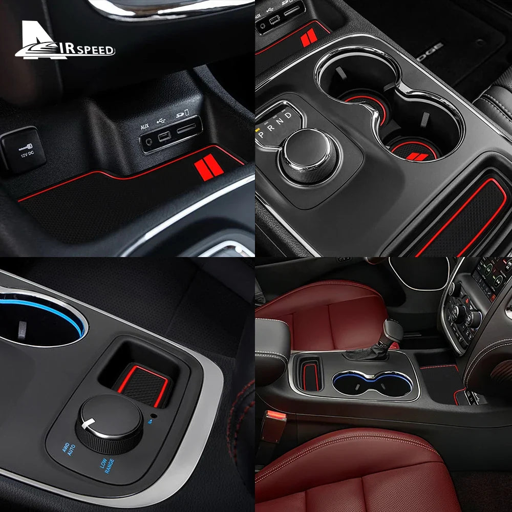 Anti-Slip Cup Holder Mat for Dodge Durango (2014–2020) / Charger (2015–2023) | CCC Waterproof KUNGKIC