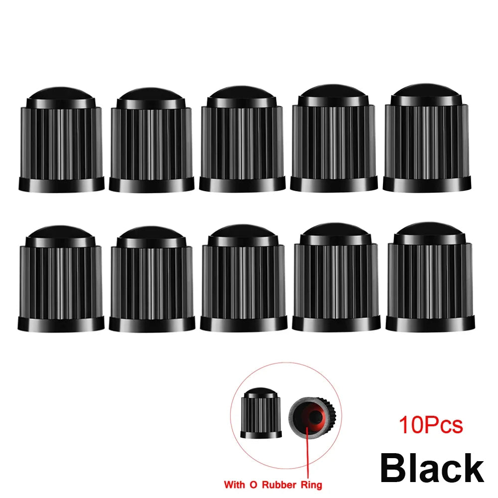 10/25/50/100Pcs Universal Plastic Tire Valve Caps for Cars, Trucks, Motorcycles, and Bicycles