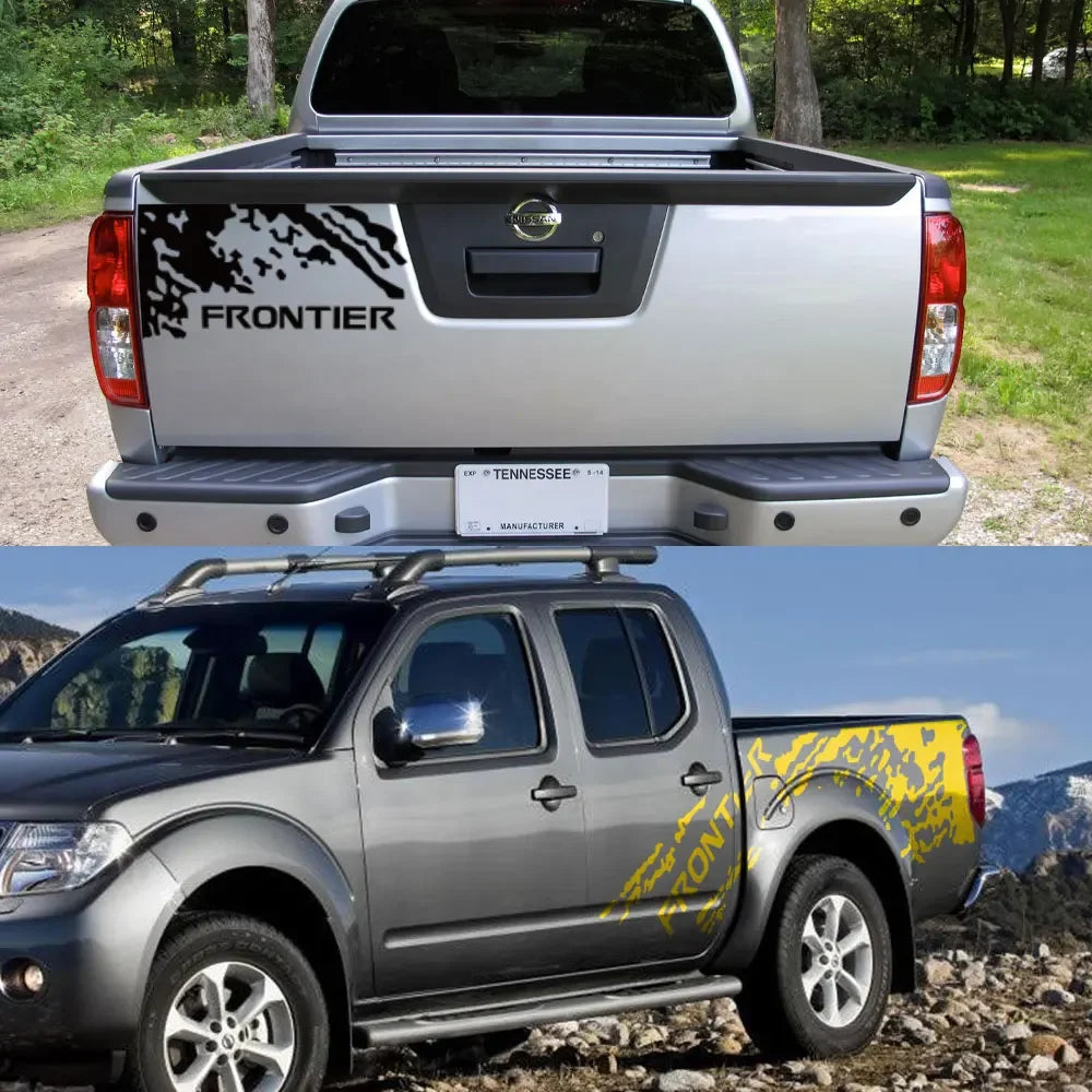Pro-4X Splash Grunge Body Side Decal for Nissan Frontier NP300 | 3-Piece Matte Vinyl Kit