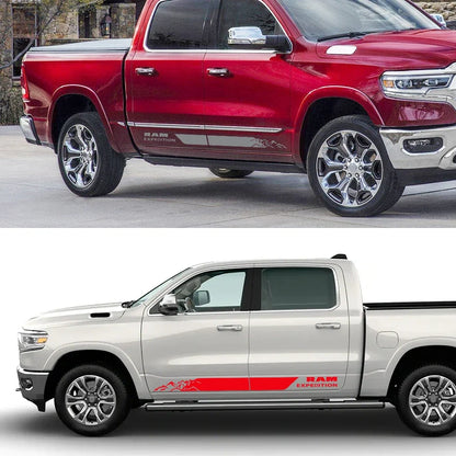 Mountain Expedition Door Side Decal for Dodge RAM 1500 Rebel | 2-Piece Vinyl Truck Graphic