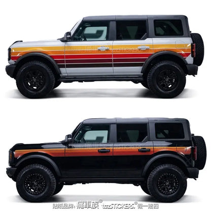 Full-Body Appearance Modification Sport Vinyl Decal Kit for Ford Bronco | Customized PVC Wrap