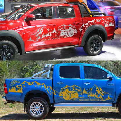 4x4 Off-Road Mountain Decal Sticker for Ford F-150 / Toyota Hilux / Isuzu D-Max | Vinyl Graphic