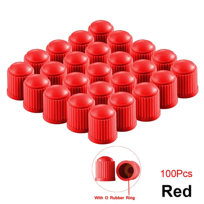 10/25/50/100Pcs Universal Plastic Tire Valve Caps for Cars, Trucks, Motorcycles, and Bicycles