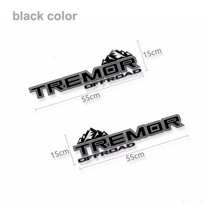 Off-Road Mountain Scratch Bedside Decal for Ford F-150 Tremor / Ranger / F-250 / F-350 | Orange Vinyl Pair