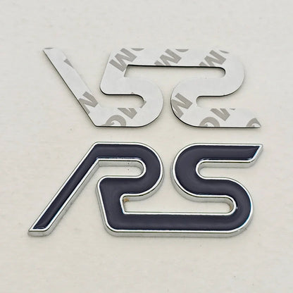3D Metal RS Logo Badge | Grille, Fender & Trunk Sticker for Ford Fiesta / Focus RS