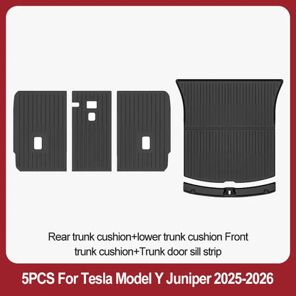 TPE Floor Mats & Luggage Mat for Tesla Model Y Juniper Premium / Performance (2025+) | All-Weather Set