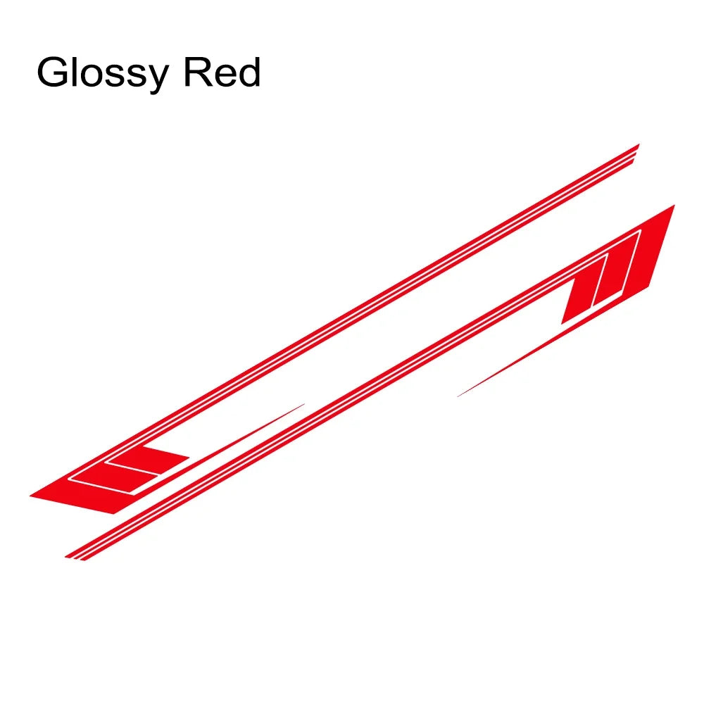 Jeep Cherokee XJ Retro Hockey Stick Racing Side Stripe Decal – Body Door & Side Skirt Vinyl (2 Pcs) | 8 Finishes