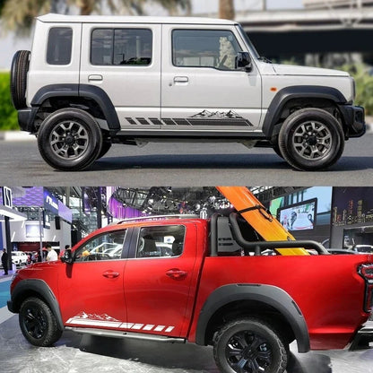 Mountain Peak Off-Road Vinyl Decal for Suzuki Jimny & Ford Bronco | 2-Piece Body Sticker