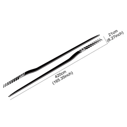 Dodge Challenger Full-Length Waistline Accent Stripe Decal Kit (2 Pcs) – Body Side Vinyl Graphic | 2008–2023 RS | 8 Finishes
