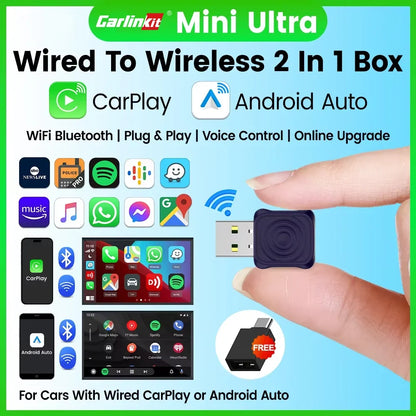 Wireless CarPlay Android Auto Adapter for Car