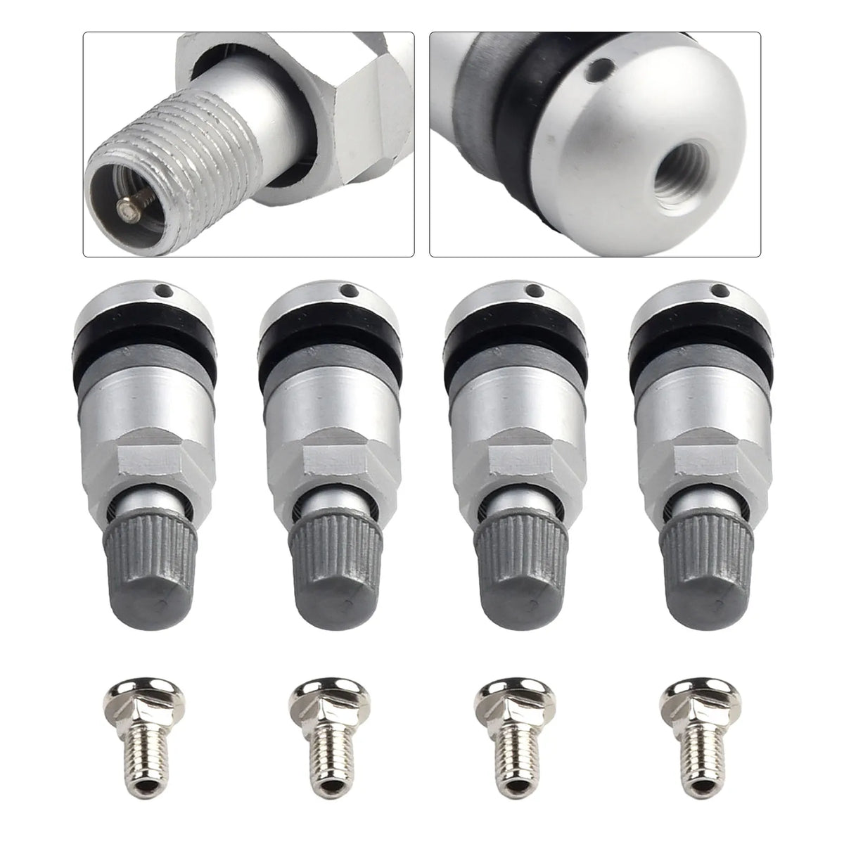 4pcs TPMS Tire Pressure Sensor Valve Stem Repair Kit | For BMW 5 Series Car Tubeless Wheel Tire Valve