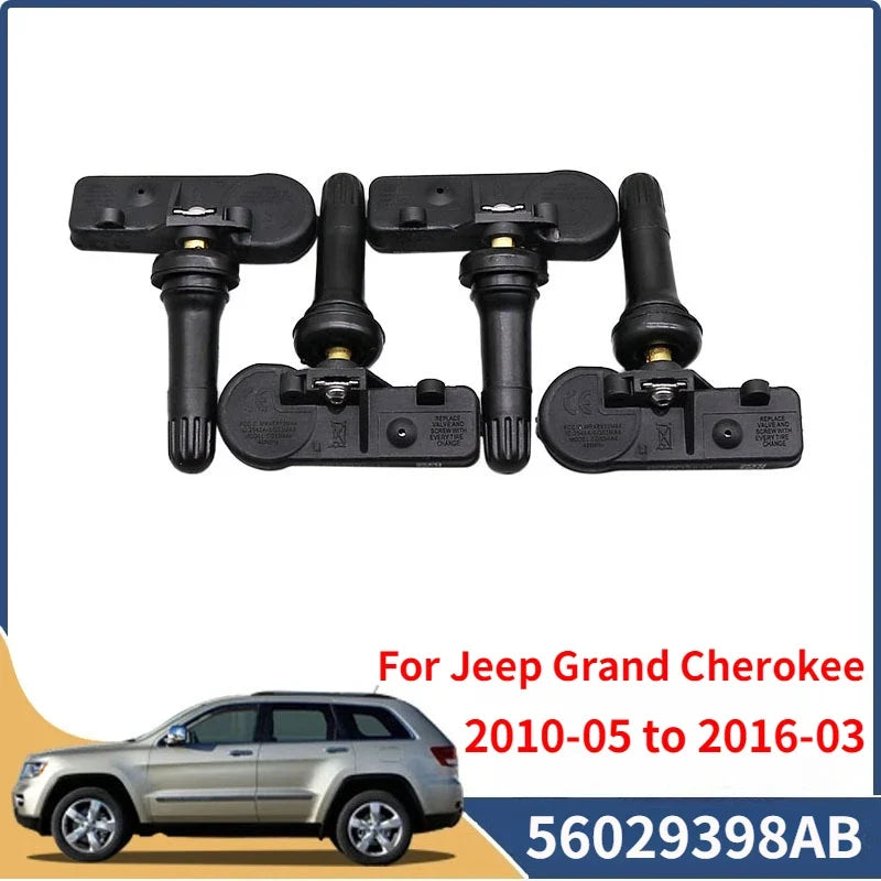GANGLE 56029398AB TPMS Tire Pressure Monitor Sensor 4PCS | For 2010-2016 Jeep Grand Cherokee Alfa Romeo Chrysler