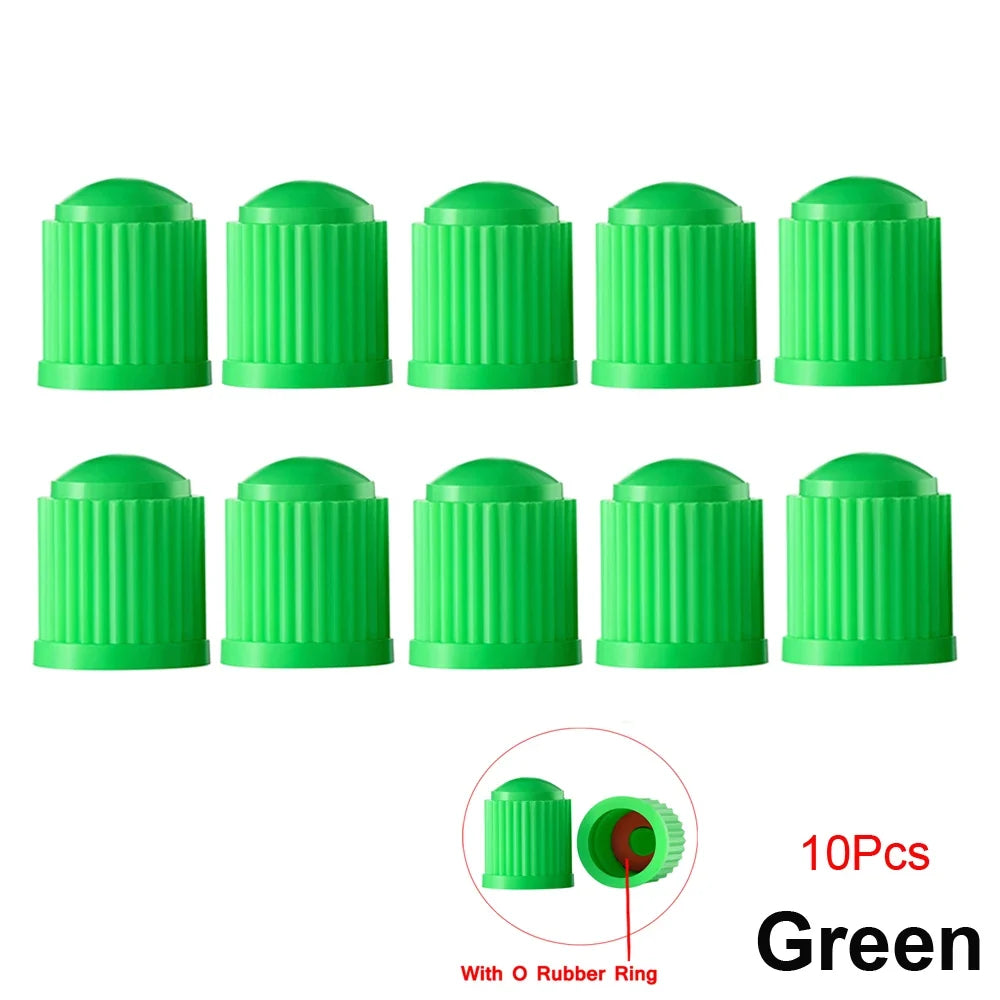 10/25/50/100Pcs Universal Plastic Tire Valve Caps for Cars, Trucks, Motorcycles, and Bicycles