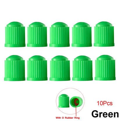 10/25/50/100Pcs Universal Plastic Tire Valve Caps for Cars, Trucks, Motorcycles, and Bicycles