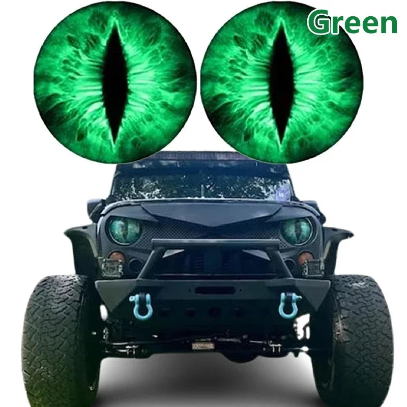 Beast Eyes Headlight Decals – Car & Jeep Headlight Sticker | 6 Colors | Universal Fit