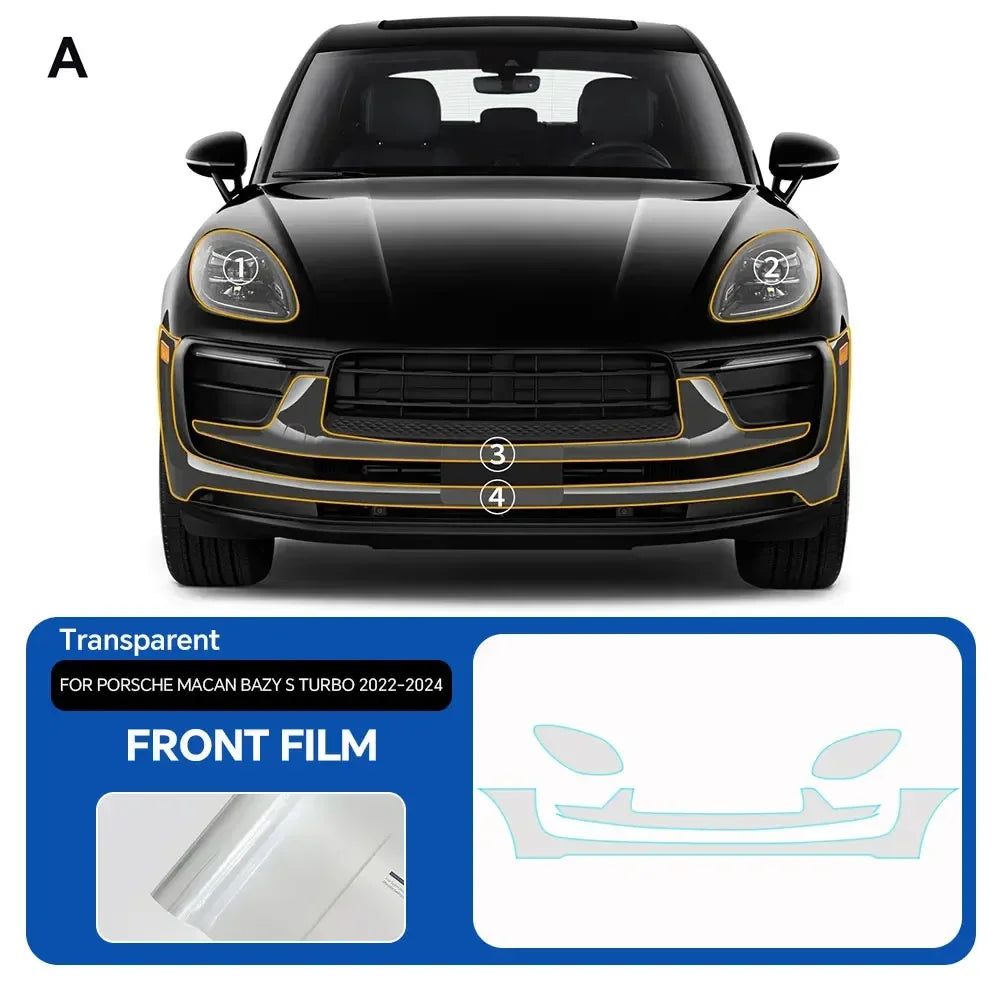 Precut PPF for Porsche Macan Base / S / Turbo (2022–2025) | Full Body TPU Paint Protection Film