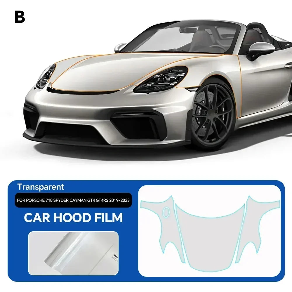 Precut PPF for Porsche 718 Spyder / Cayman GT4 / GT4 RS (2019–2023) | TPU Paint Protection Film