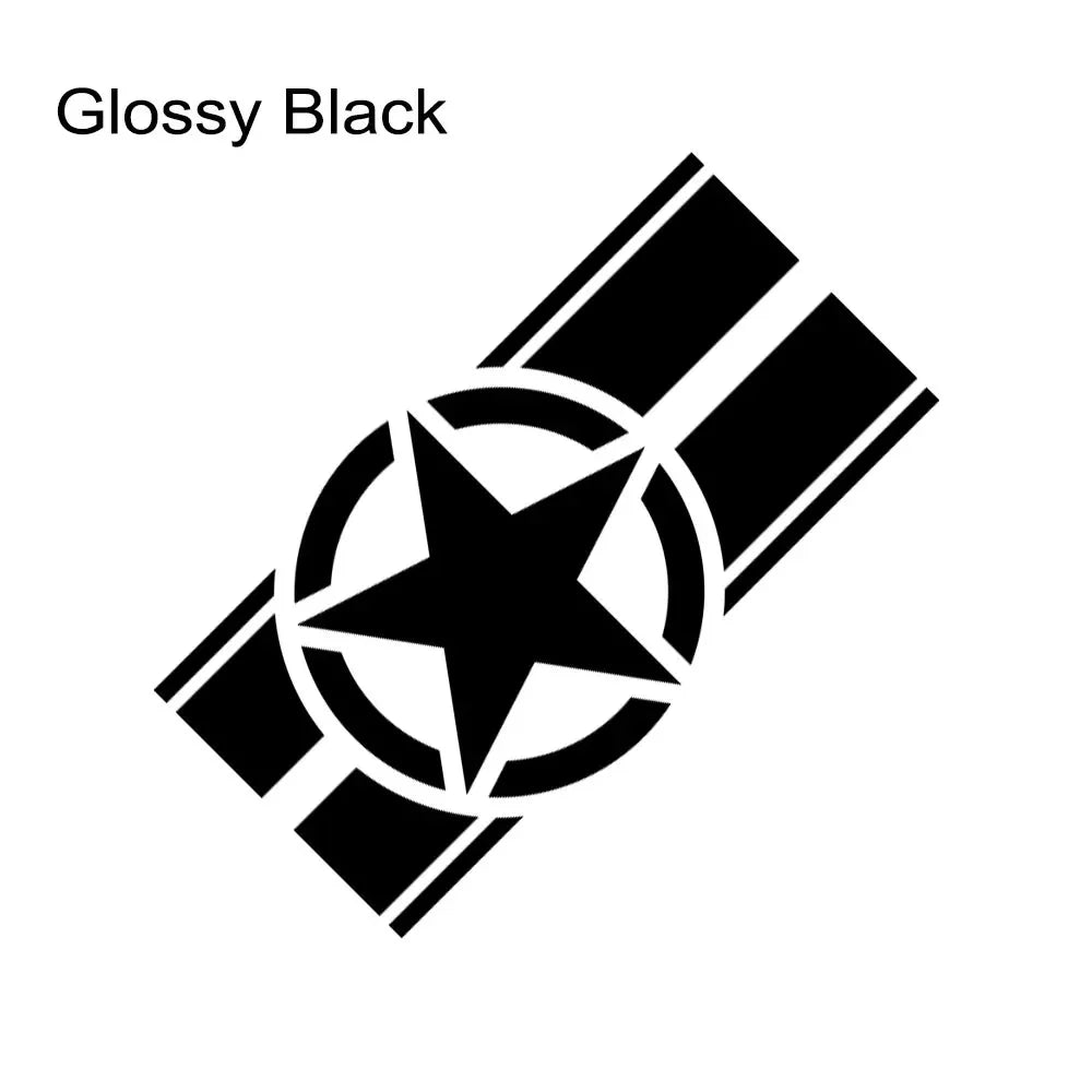 Jeep Hood Cover Decal – Pentagram Star Vinyl Sticker | Wrangler JK JL TJ, Renegade, Patriot, Trailhawk, Rubicon