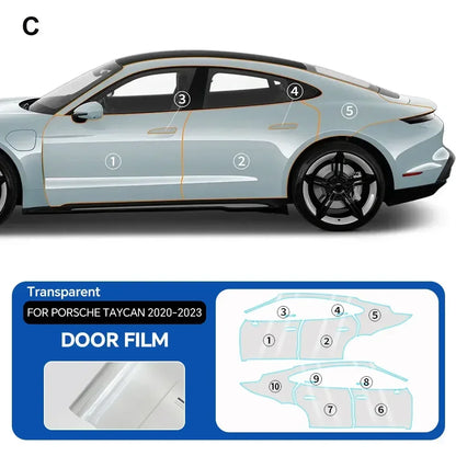 Precut PPF for Porsche Taycan (2020–2023) | 9-Mil TPU Paint Protection Film Clear Bra