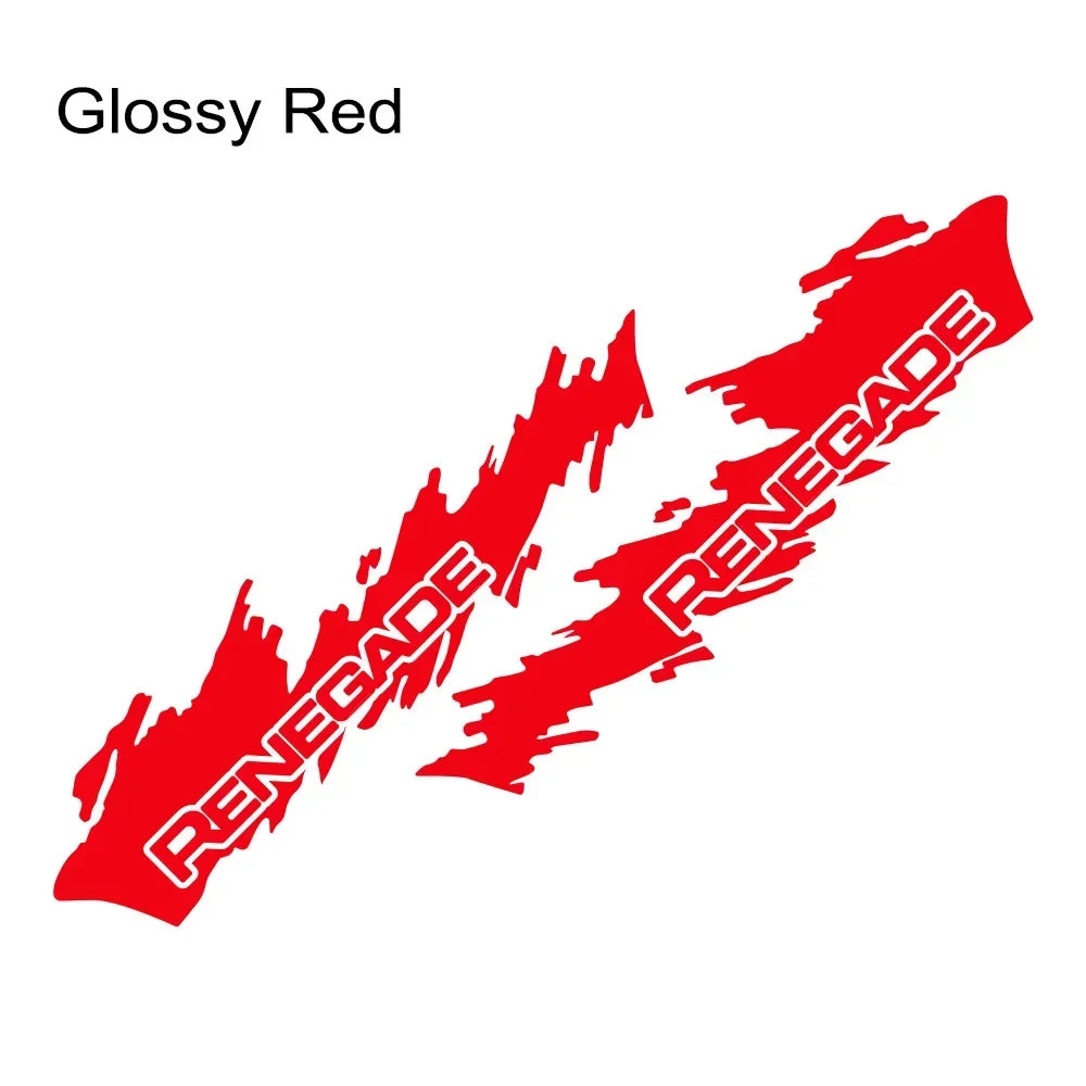 Splash Motor Door Side Skirt Decal for Jeep Renegade / JK | 2-Piece Vinyl Film Graphic