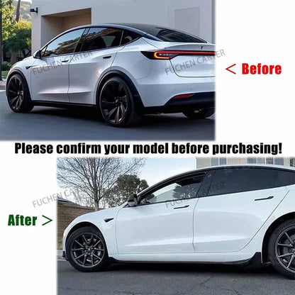 ABS Side Skirt Extension Body Kit for Tesla Model Y Juniper (2025) | Fast Aero Gloss Finish