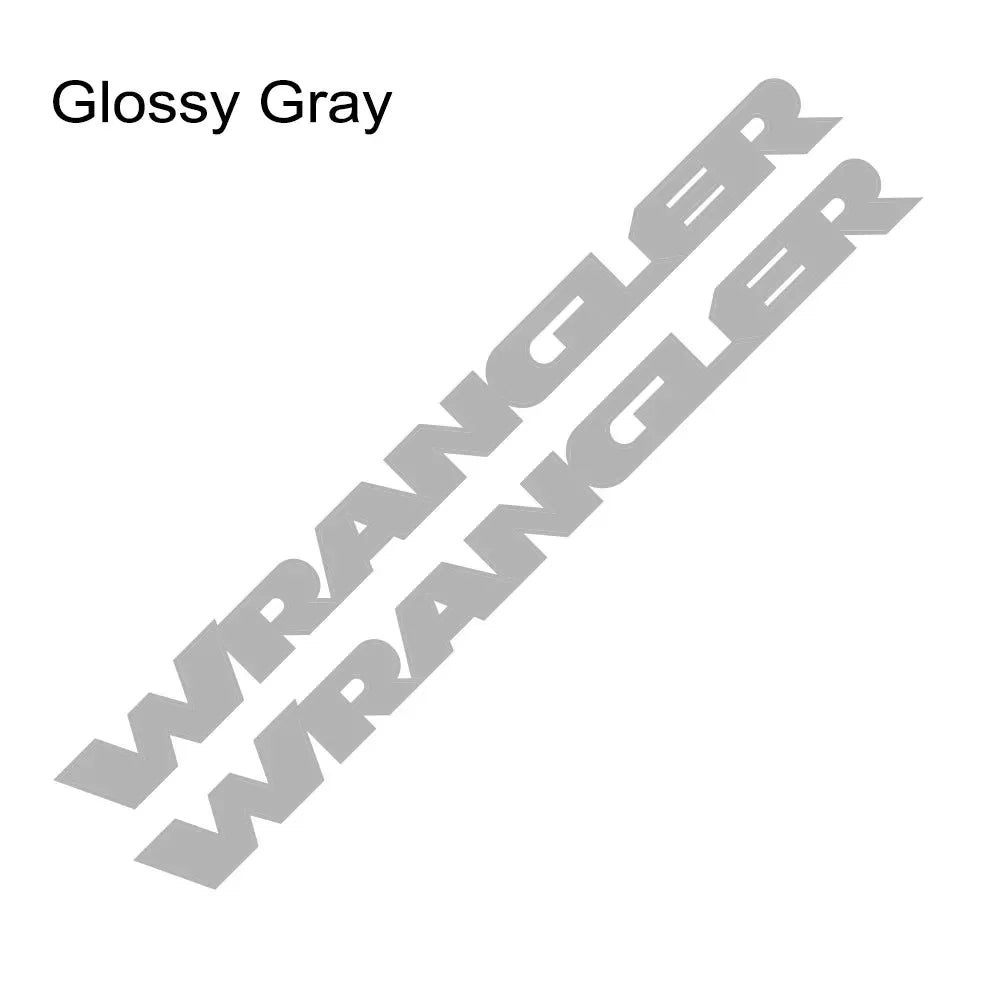 Jeep Wrangler Hood & Door Vinyl Decal – Engine Cover Bonnet Sticker | JK, JL, TJ, YJ, Unlimited, Sahara | 13 Colors