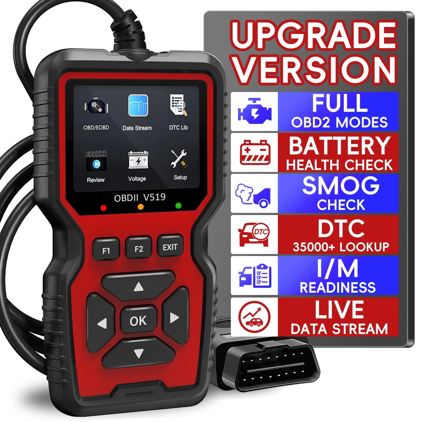 GEN PERFORMANCE OBD2 Scanner Live Data Professional Mechanic OBDII Diagnostic Code Reader Tool