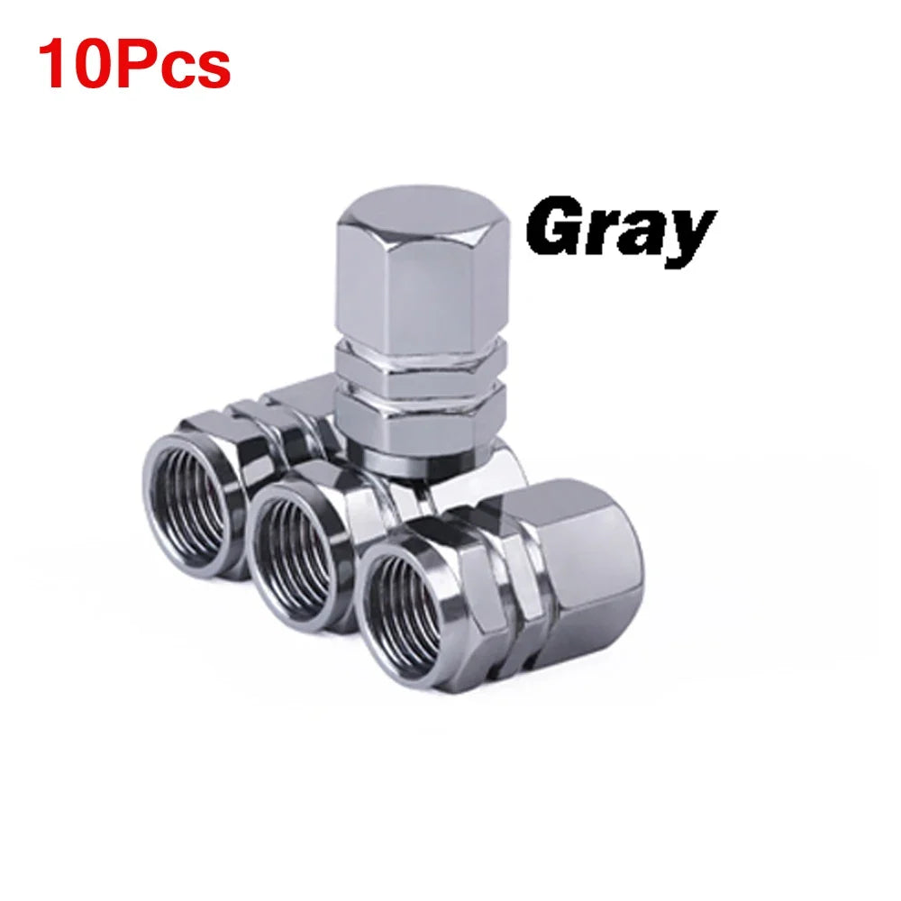 Aluminum Alloy Tire Valve Caps | 5 or 10 Pack Waterproof Dustproof Stem Covers