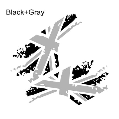 Union Jack Door Side Stripe Decal | 2-Piece British Flag Auto Body Vinyl Sticker
