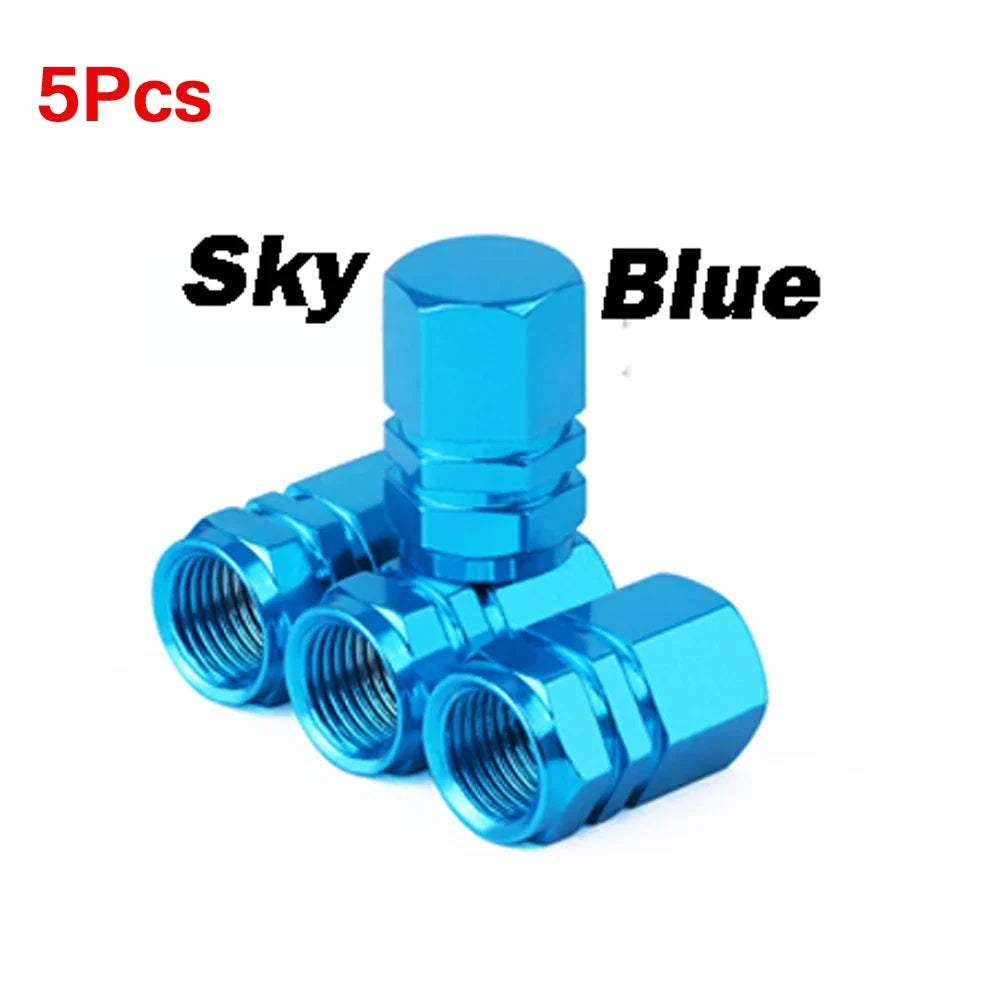 Aluminum Alloy Tire Valve Caps | 5 or 10 Pack Waterproof Dustproof Stem Covers