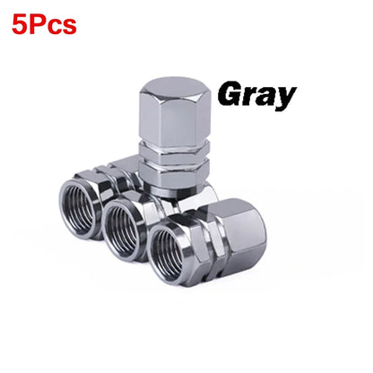 Aluminum Alloy Tire Valve Caps | 5 or 10 Pack Waterproof Dustproof Stem Covers