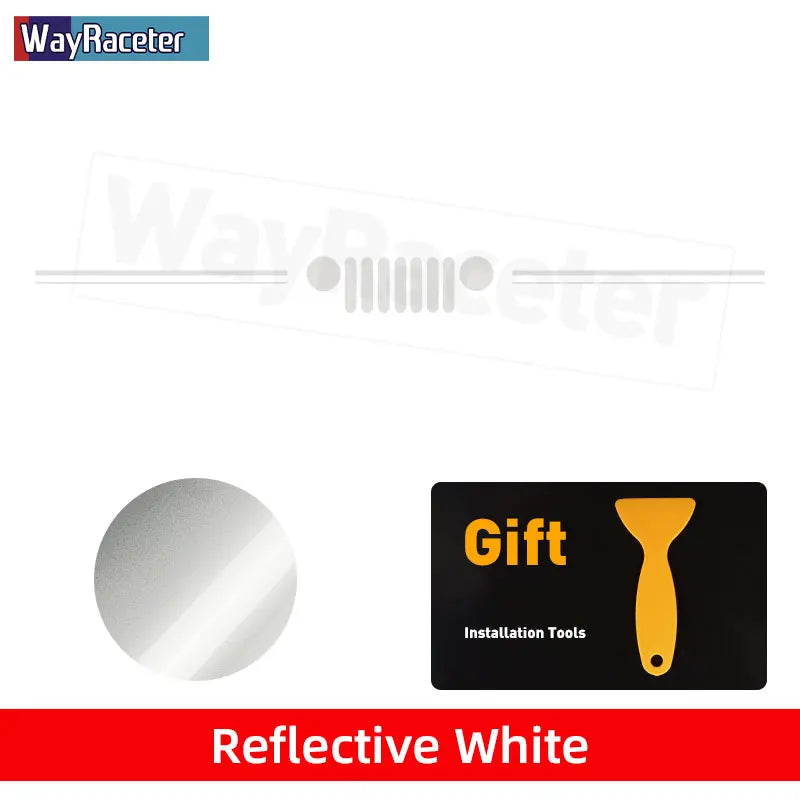 Jeep Wrangler & Gladiator Reflective Grill & Windshield Decal – Vinyl Window Graphic | JK JL, Gladiator, Renegade