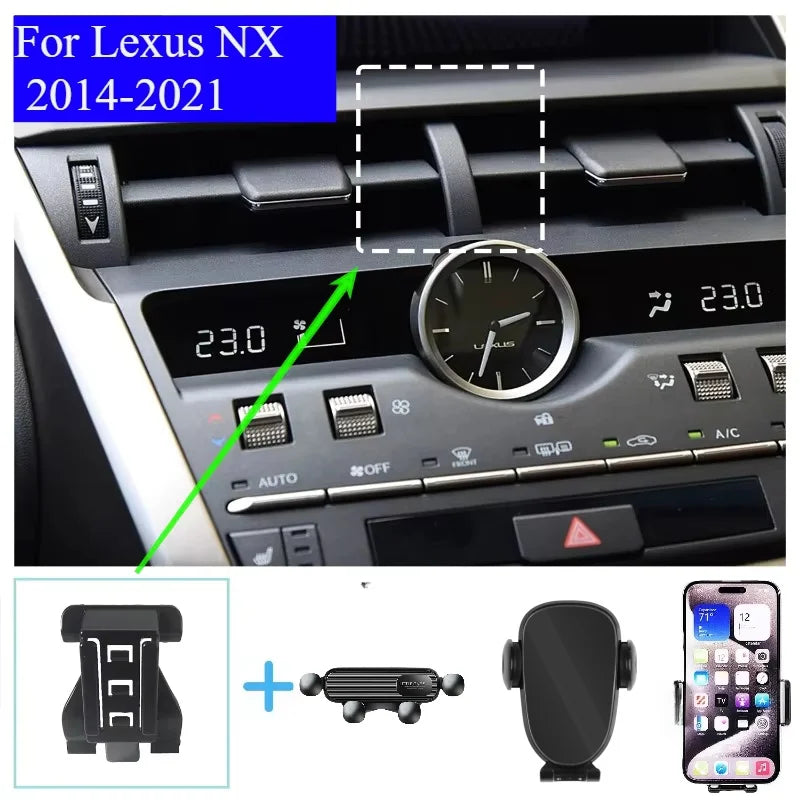 Phone Holder for Lexus NX 200 300 2014-2021 Wireless Charging