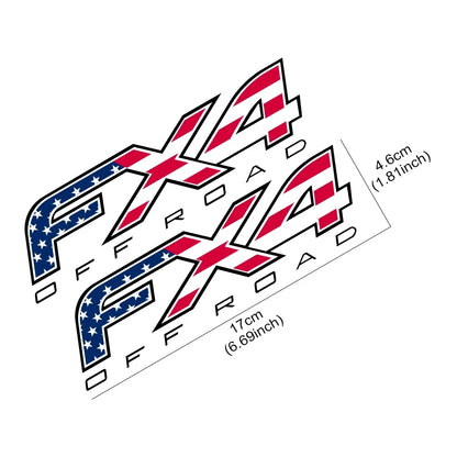 American FX4 Off-Road Sticker for Ford Ranger / F-150 / Raptor | 2-Piece Vinyl Decal