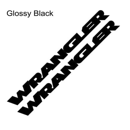 Jeep Wrangler Hood & Door Vinyl Decal – Engine Cover Bonnet Sticker | JK, JL, TJ, YJ, Unlimited, Sahara | 13 Colors