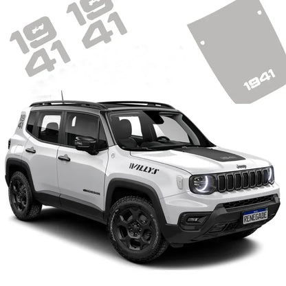 1941 Heritage-Style Hood Scoop Decal for Jeep Renegade (2016–2025) | Precut Vinyl Graphics
