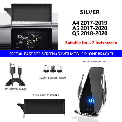 Phone Holder for Audi A4 B9 A5 Q5 with Wireless Charging