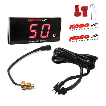 DC 12V Motorcycle Temperature Meter Motorcycle Water Temperature Digital Hygrometer Thermometer Sensor Meter Sensor Adapter