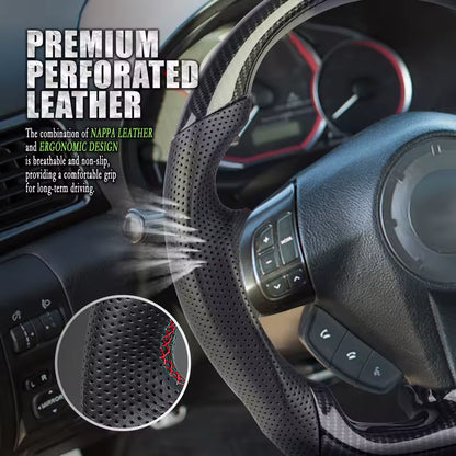GEN PERFORMANCE Hydro-Dip Carbon Fiber Steering Wheel for Subaru WRX 2008-2014 – Flat Bottom Racing Design