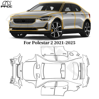 Precut PPF for Polestar 2 (2021–2025) | TPU Paint Protection Film Clear Bra