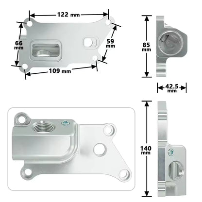 GEN PERFORMANCE K-Series Upper Coolant Housing with Straight Elbow Filler Neck Hose