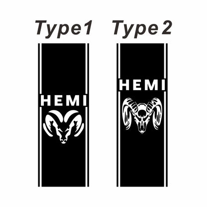 Dodge RAM Creative Stripe Graphic Decal Kit (2 Pcs) – Rear Body Vinyl Sticker | 1500, 2500, 3500, Rebel, Mopar | 2 Styles, 11 Colors