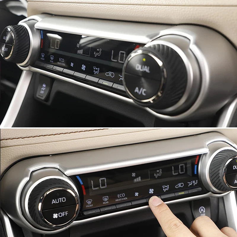Center Console AC Switch Trim Panel for Toyota RAV4 XA50 2019-2024 Hybrid