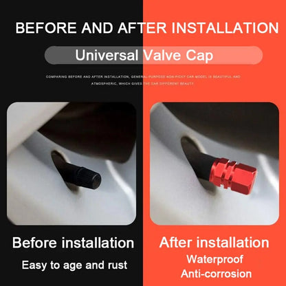 Aluminum Alloy Tire Valve Caps | 5 or 10 Pack Waterproof Dustproof Stem Covers