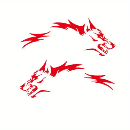 Wolf Side Body Decal | 2-Piece Waterproof Self-Adhesive Vinyl Animal Sticker