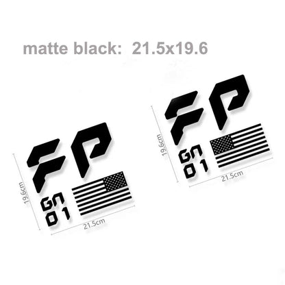 FP Performance USA Flag Bedside Decal for Ford F-150 / F-250 Raptor (Gen 1, 2 & 3) | Vinyl Sticker Pair